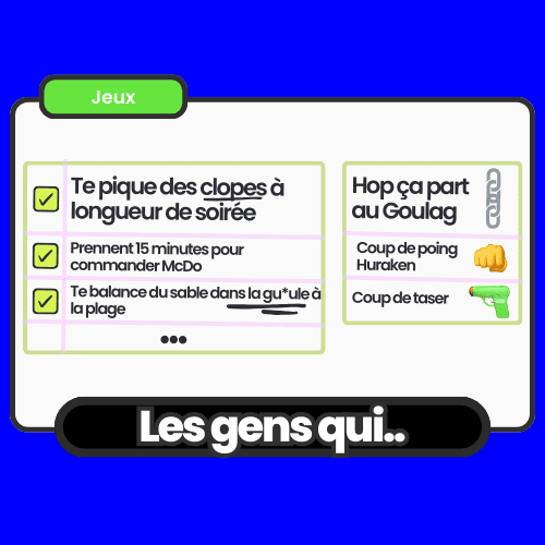 "Les gens qui.." : un jeu idéal en début de soirée pour pointer les petites manies et créer des fous rires en groupe.