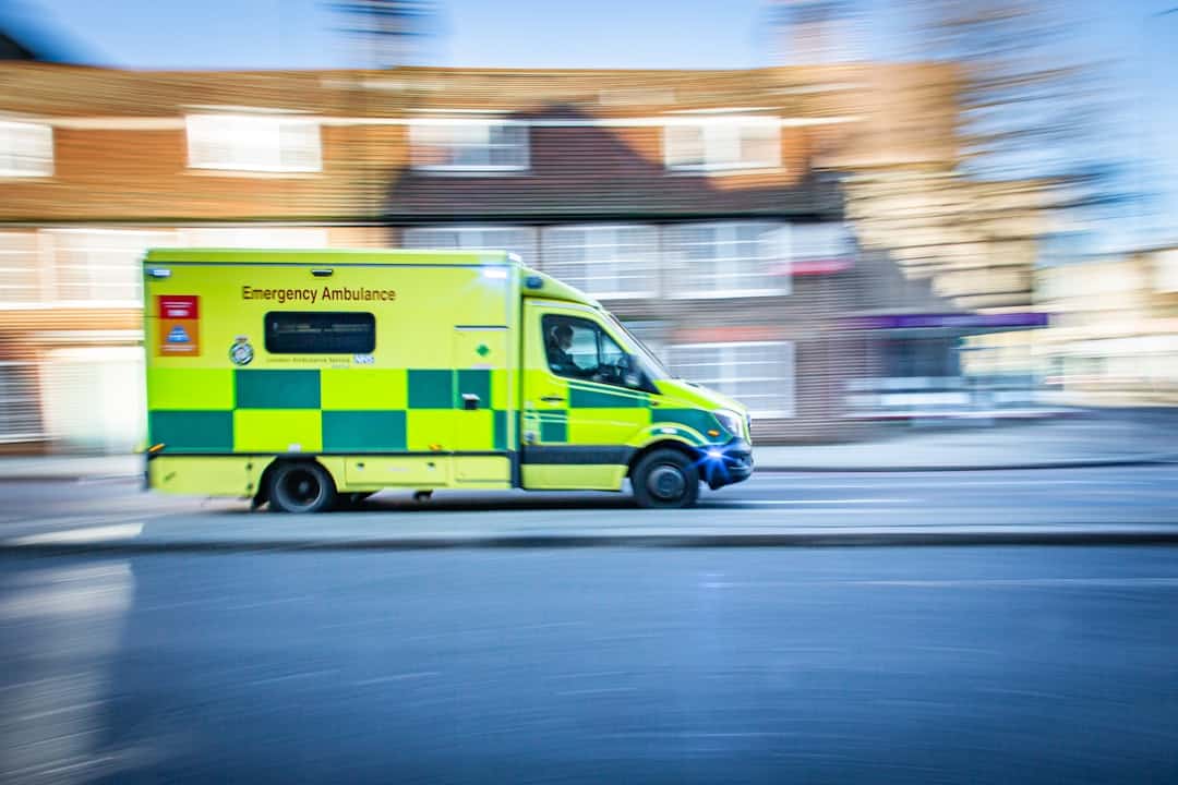 Ambulance Traveling at Speed - Emergency Contact Information For Castle Combe Village and Castle Combe Race Track, The Cotswolds, North Wiltshire, UK - Photo by Ian Taylor | Castle Combe England