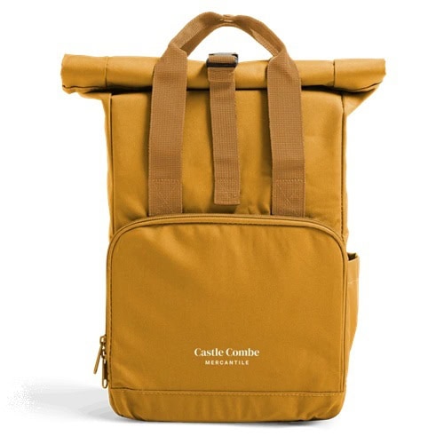 Castle Combe Mercantile Small Organic Roll-Top Backpack Mustard Yellow - Castle Combe Mercantile