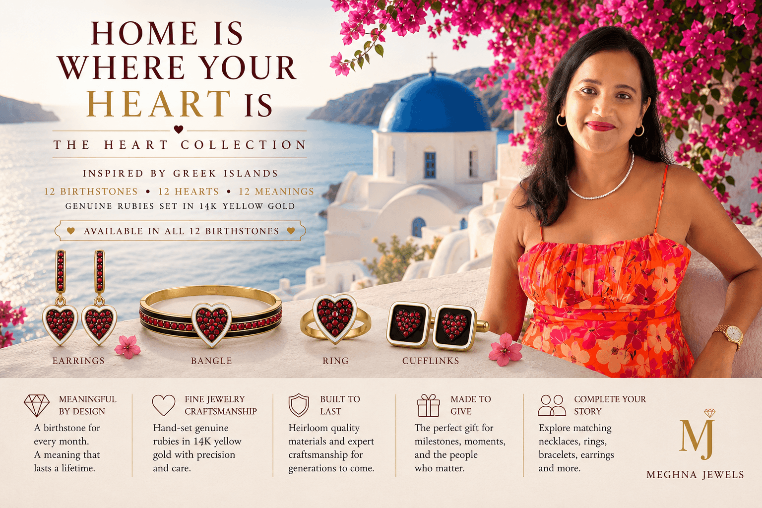 Meghna Jewels — Heart Collection ruby