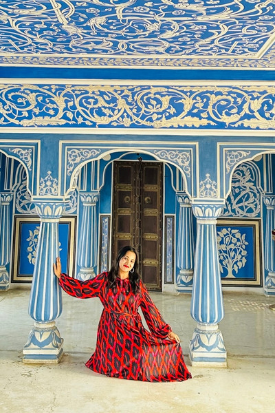 Meghna Patel in the Blue Room at Jaipur
