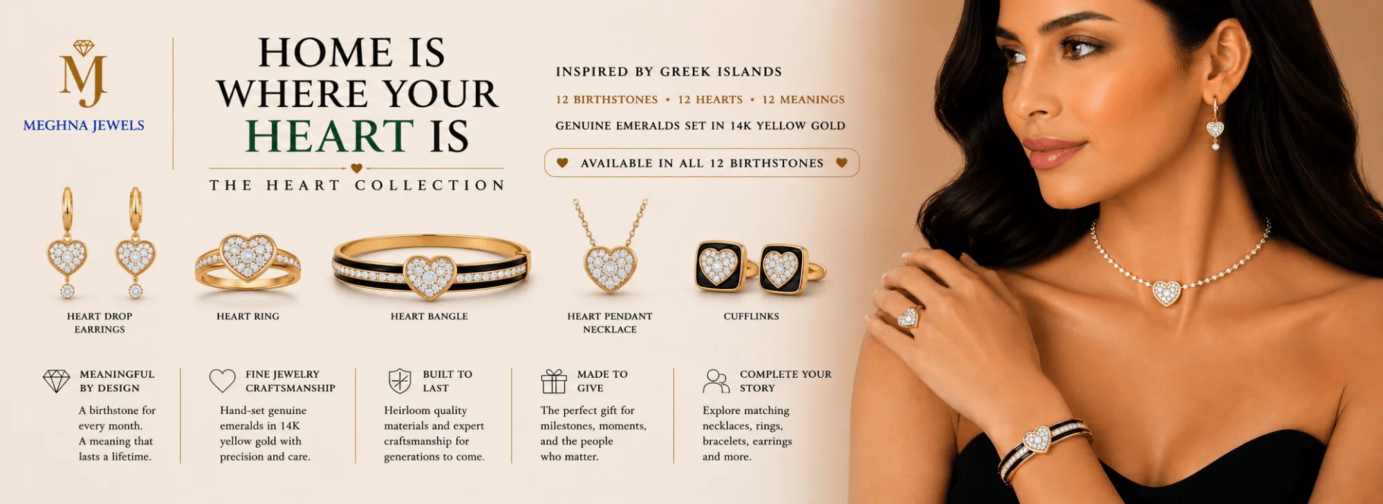 Meghna Jewel — Heart Collection diamond banner