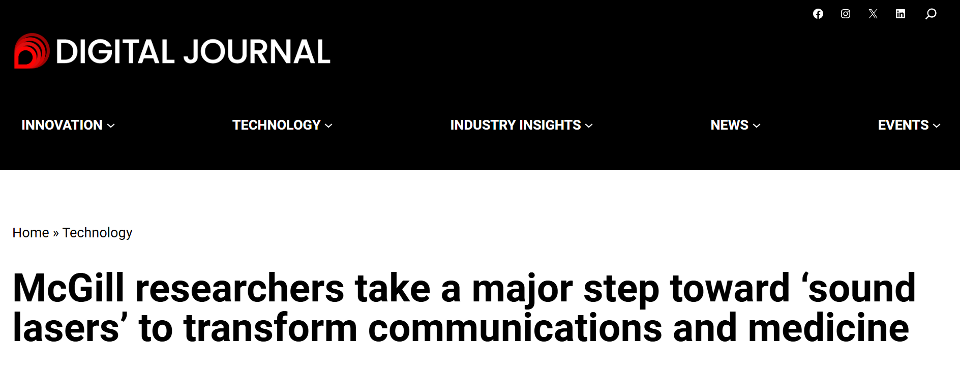 Press Release on Digital Journal