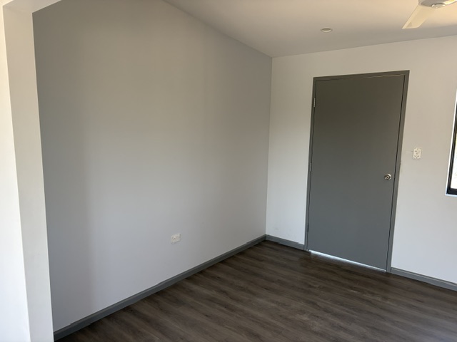 Finished bedroom interior in a Darwin-built transportable accommodation building