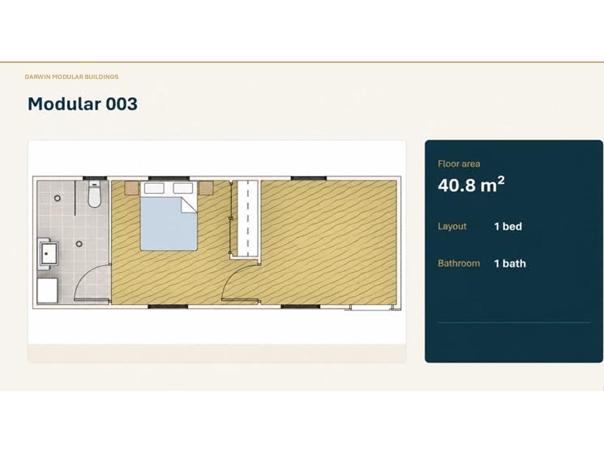 modular transportable one bed one bath