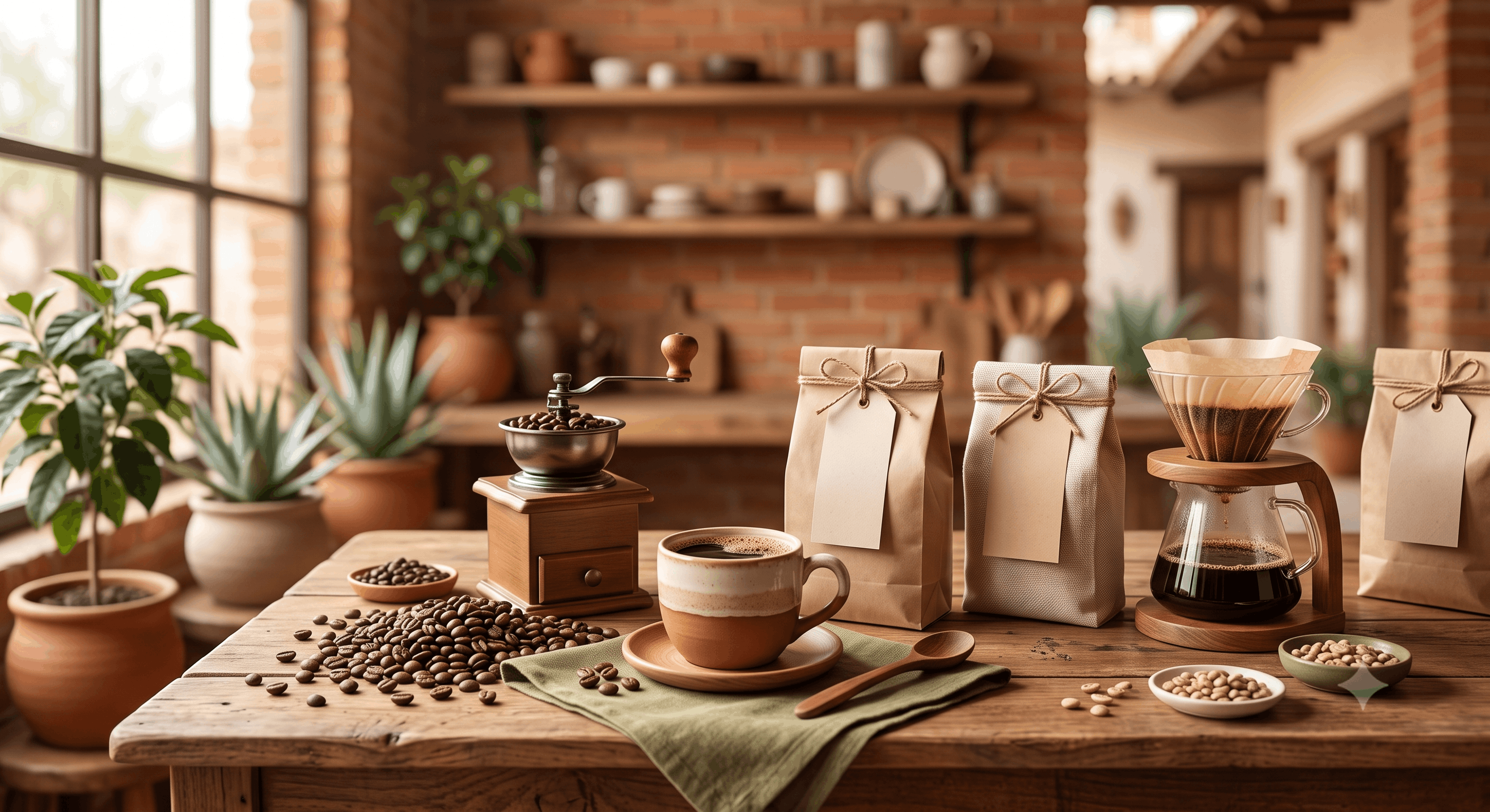 Café, granos y tienda en línea de productos gourmet