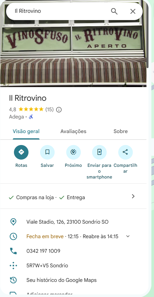 La vetrina di Il Ritrovino, la nostra enoteca in Viale Stadio a Sondrio