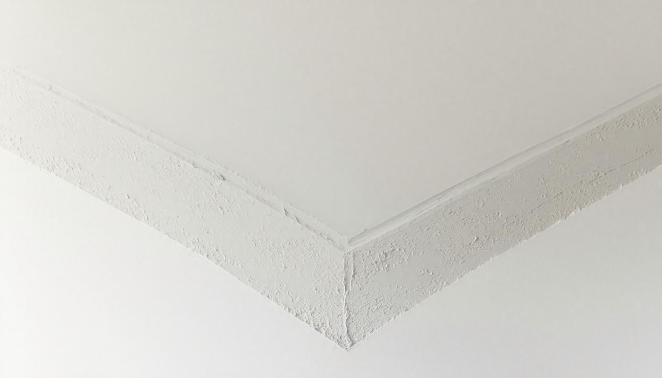 A white wall with a corner, both surfaces painted in a uniform white color, creating a seamless appearance.
