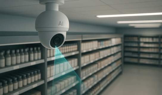 Desk with leather desk pad, walnut desk organizer, wireless keyboard and mouse, and porcelain mug.