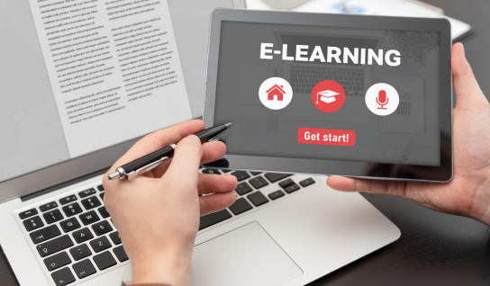 Collection of four insulated travel bottles on wooden shelf.