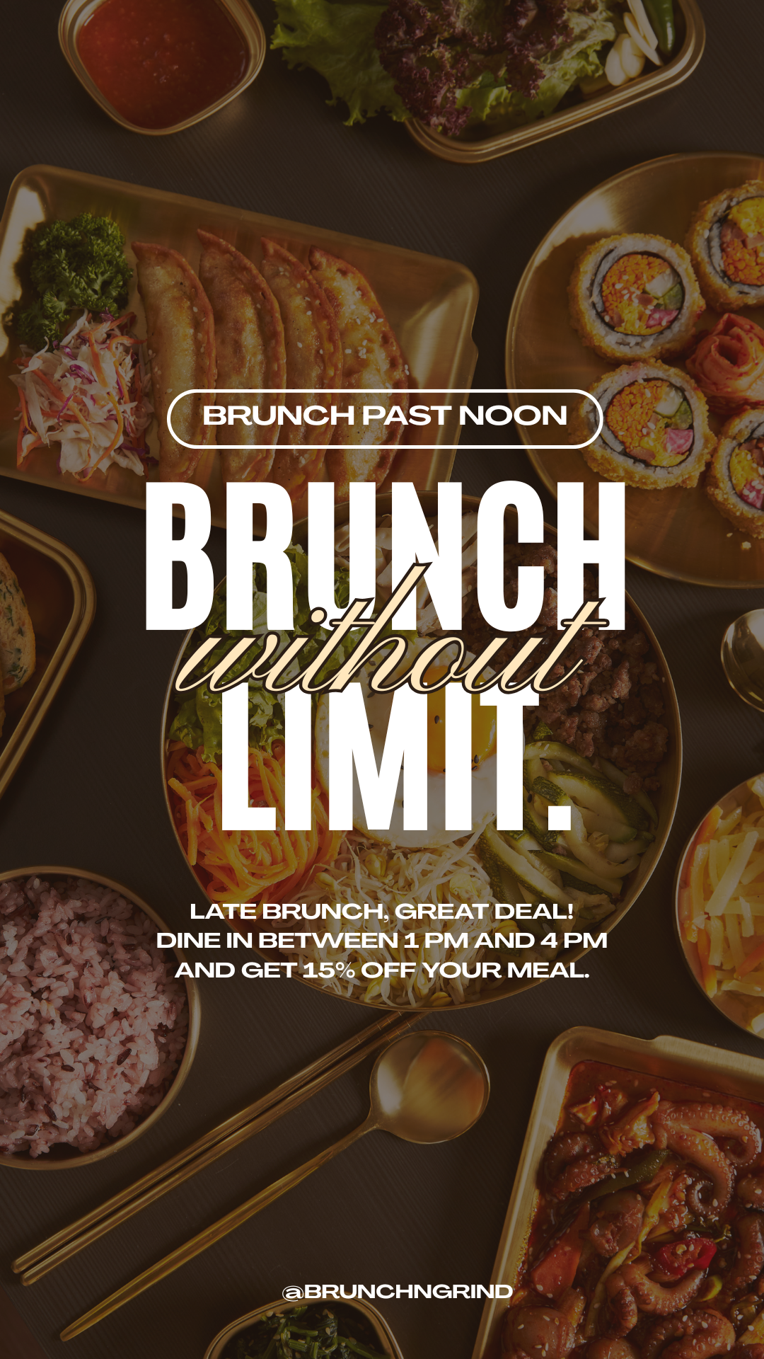 Restaurant brunch promotion designed for a hospitality client