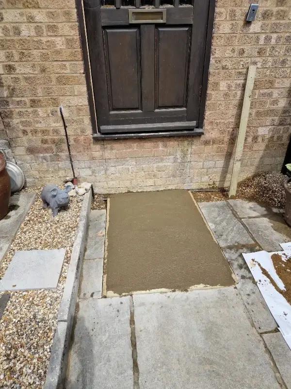 Concrete driveway and patio work completed in Norwich Norfolk by Canary Guttering Services