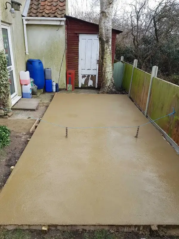 Concrete driveway and patio work completed in Norwich Norfolk by Canary Guttering Services