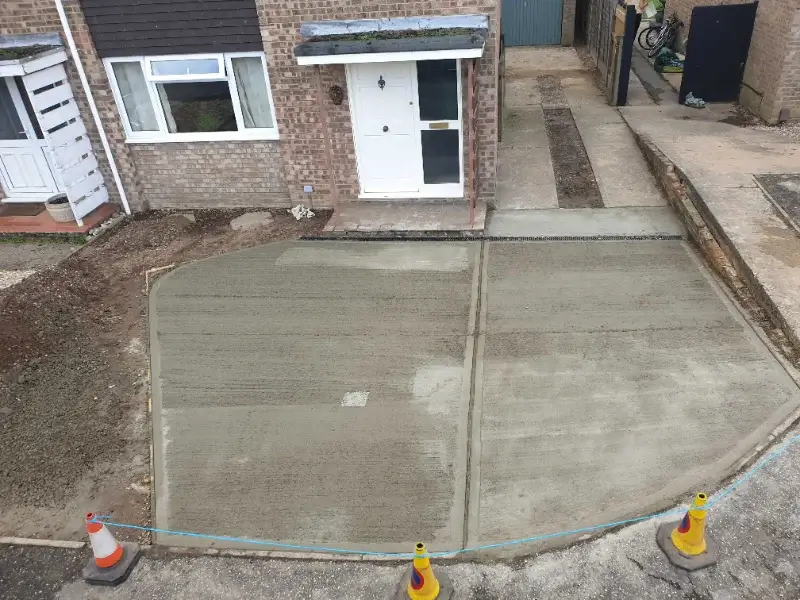 Concrete driveway and patio work completed in Norwich Norfolk by Canary Guttering Services