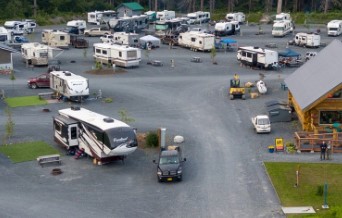 Collection of four insulated travel bottles on wooden shelf.