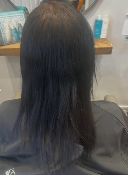 Black hair before and after a weave transformation by Fly Girls Ipswich