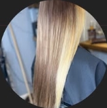 Long silver-grey straight hair by Fly Girls Ipswich