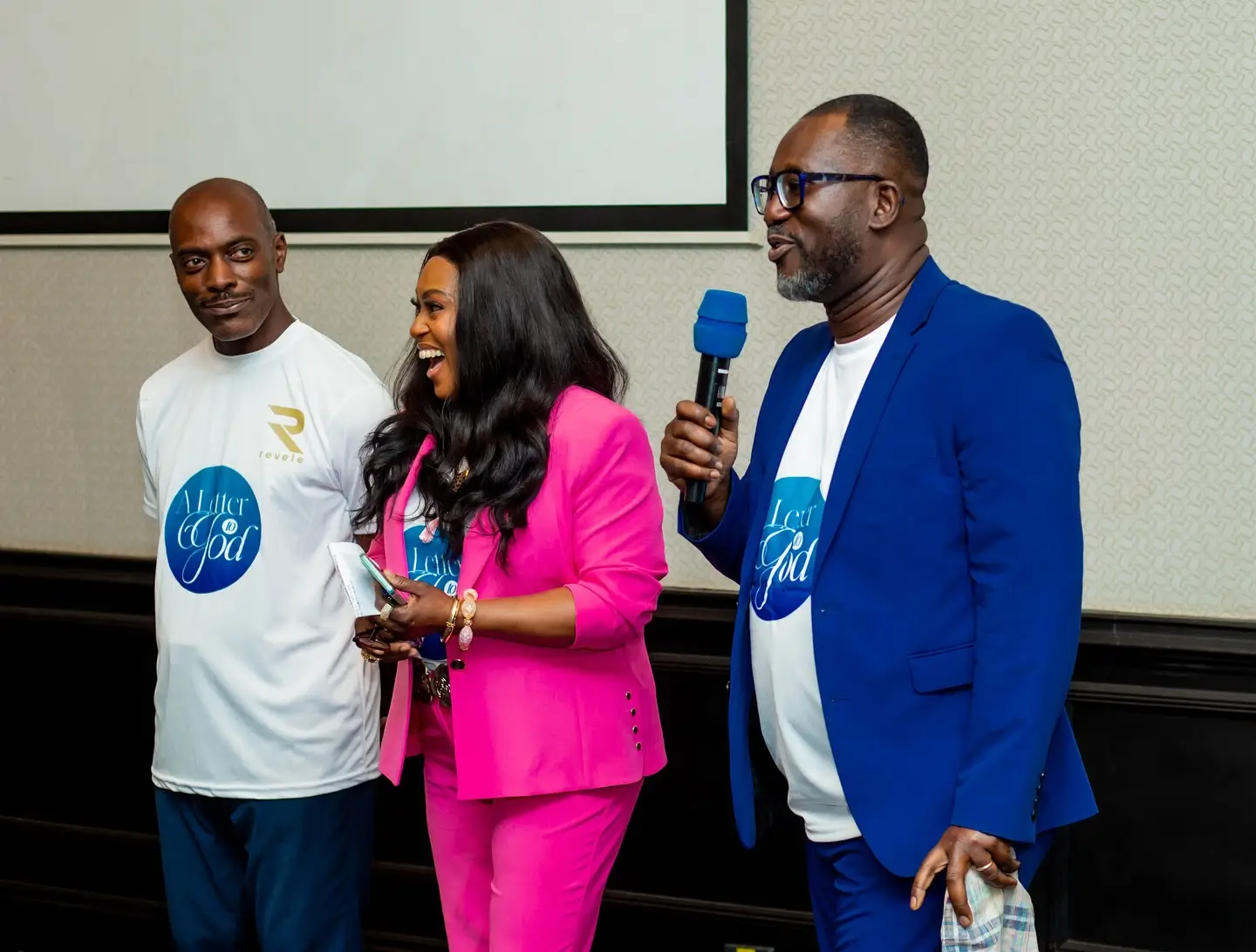 Emmanuel and Julia Apea speaking