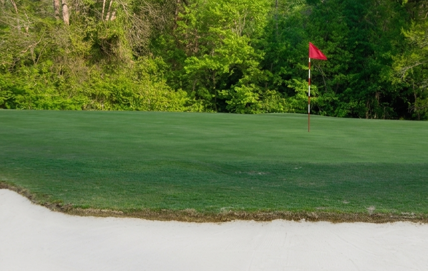 Number 3 green at Rock Creek Country Club Jacksonville, NC
