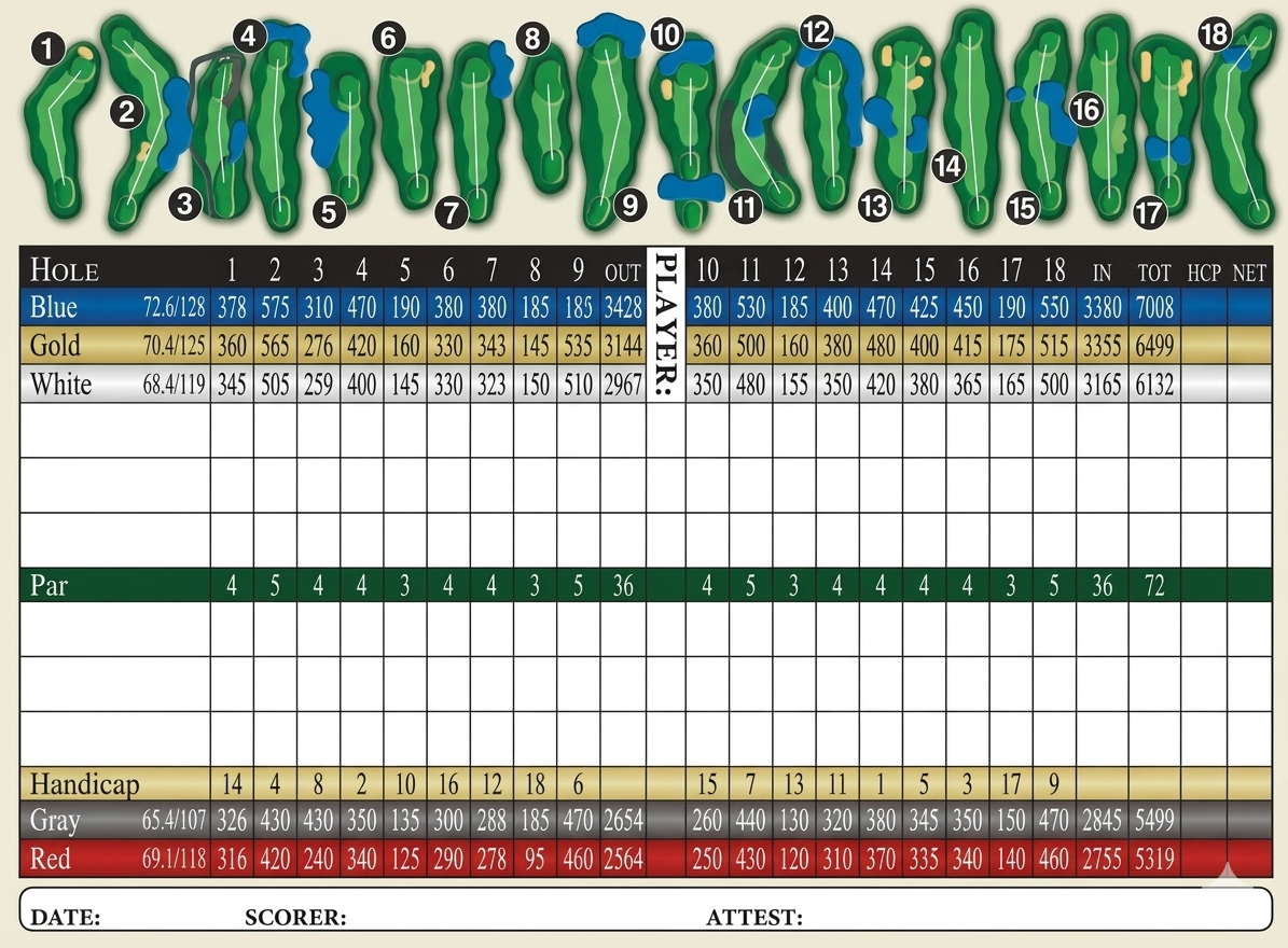 Scorecard for Rock Creek Golf and Country Club