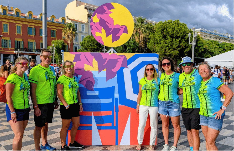 SLAP Tri Team athletes at the Ironman 70.3 World Championships in Nice, France