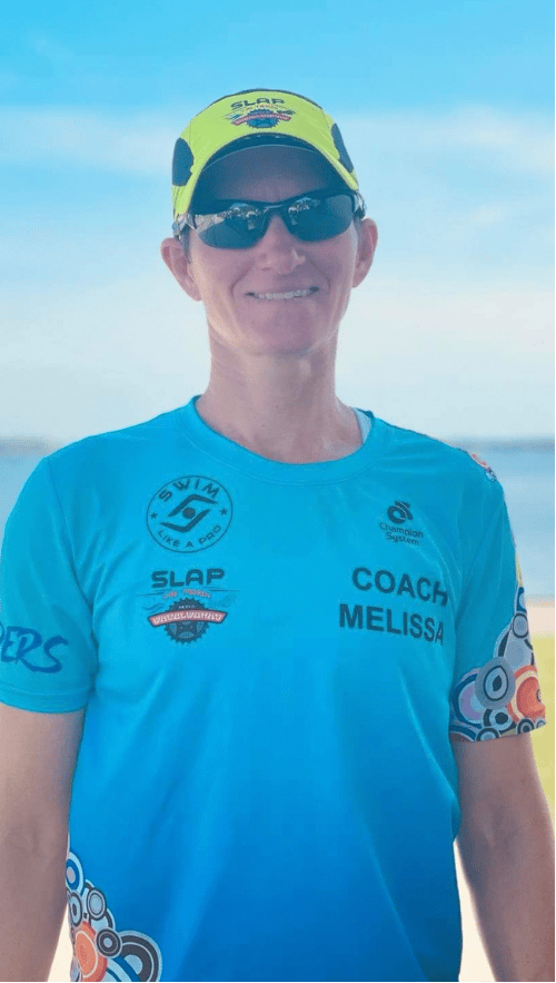 Coach Melissa Jackson with the youth triathlon team