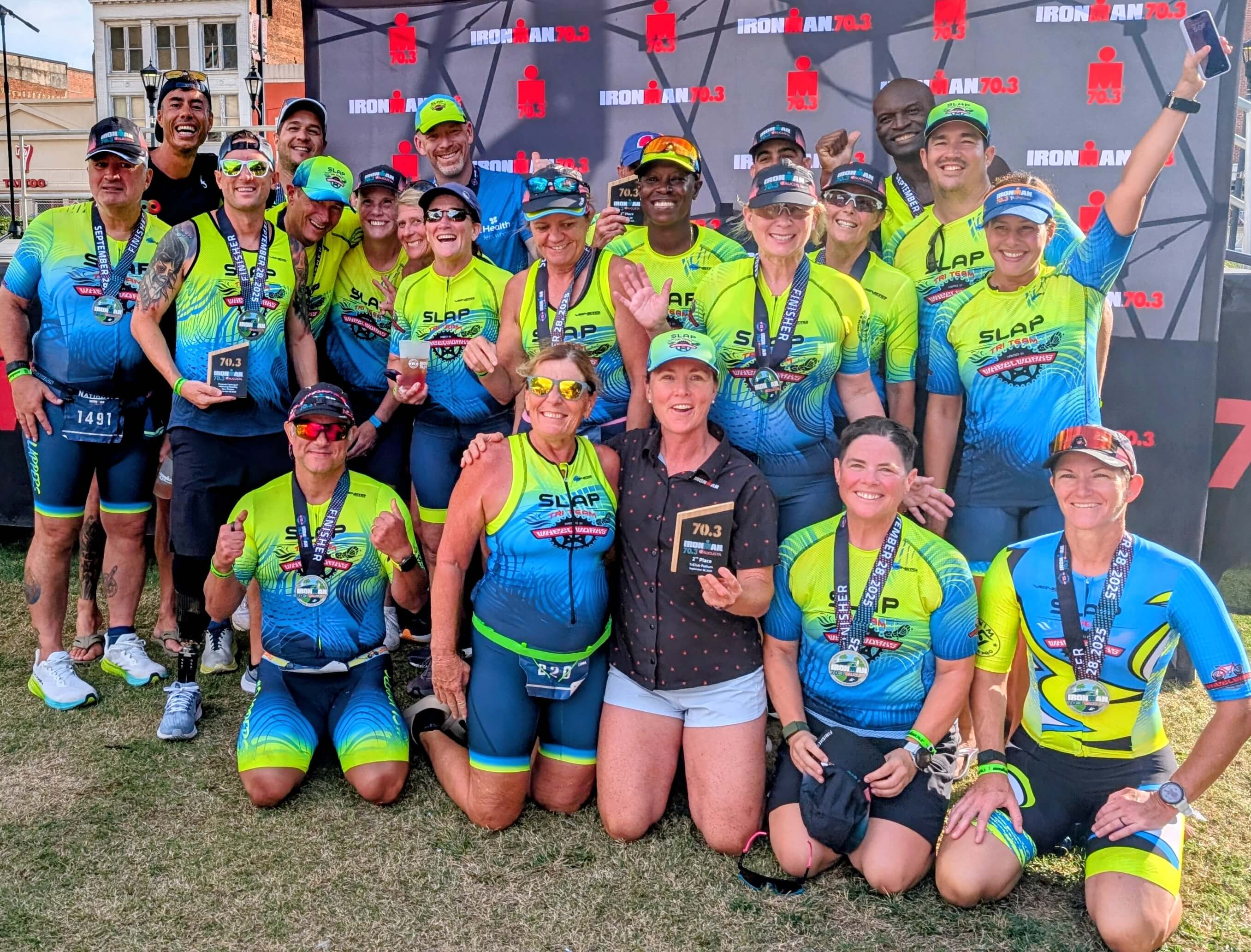 SLAP Tri Team athletes racing at Ironman 70.3 Augusta