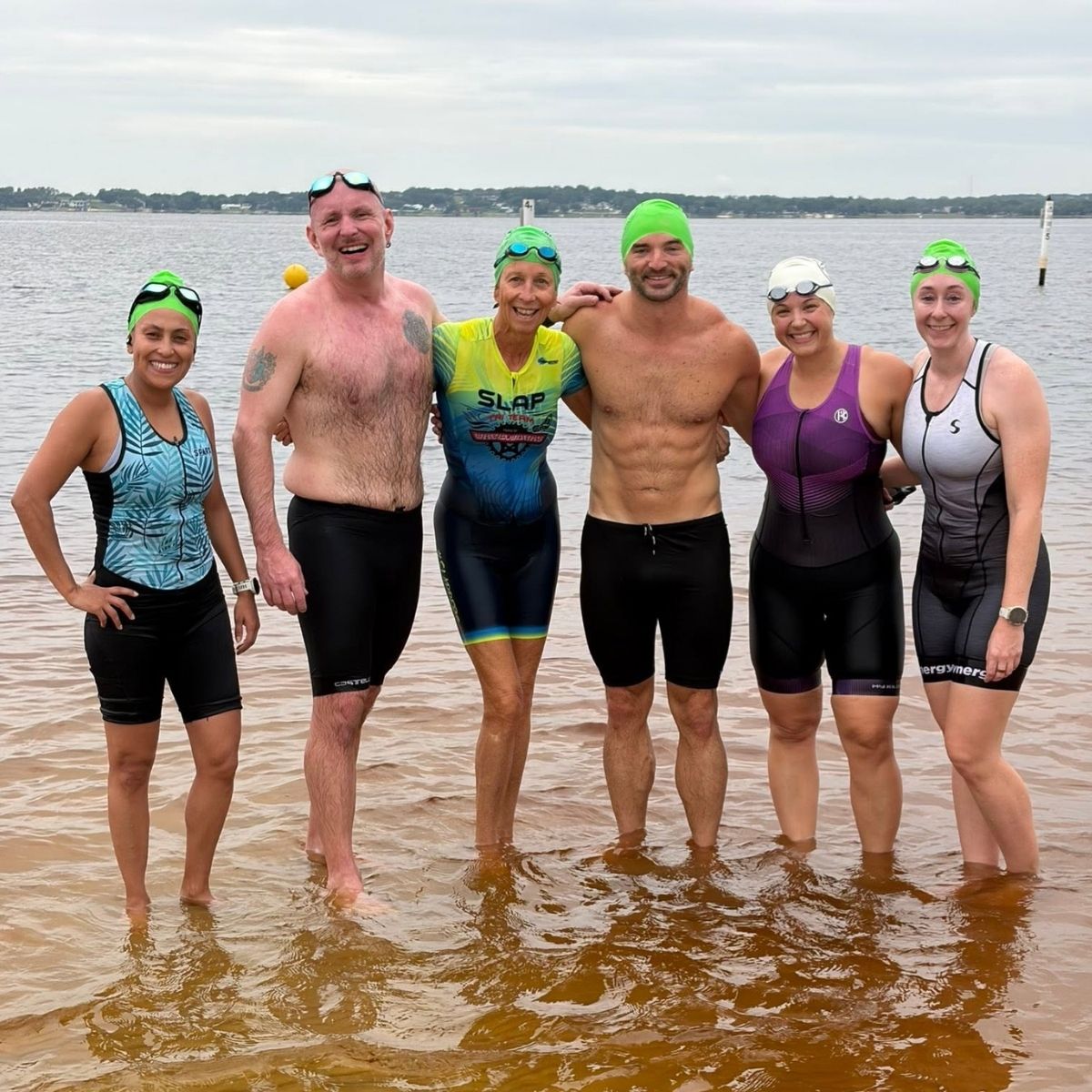 Coach Beth training with Try-a-Tri beginners