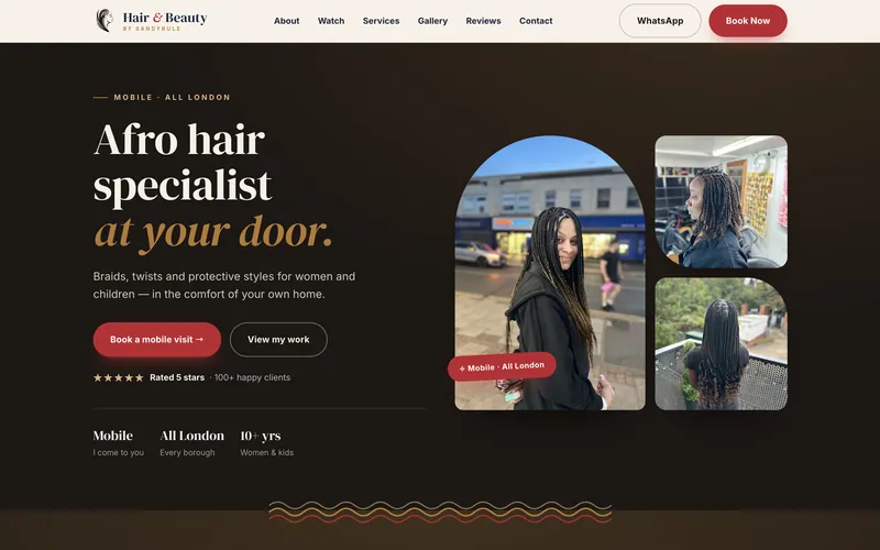 Hair & Beauty by Sandyrule website