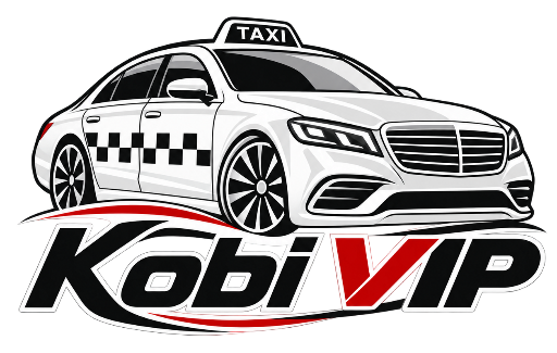 לוגו VIP-1 הסעות פרטיות — סמל רכב יוקרה וכוכב זהב