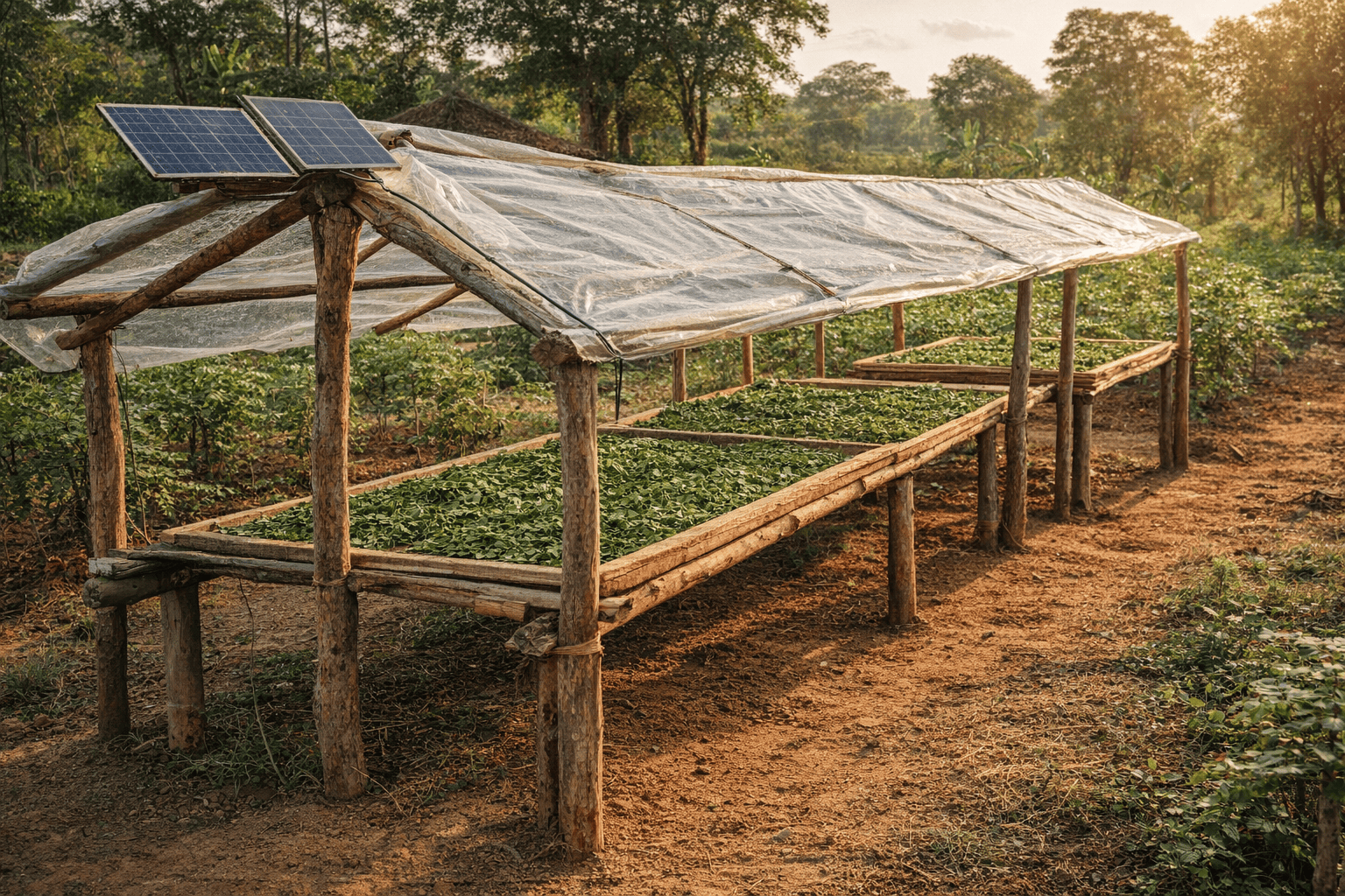 Drogen en verwerken van Moringa-bladeren