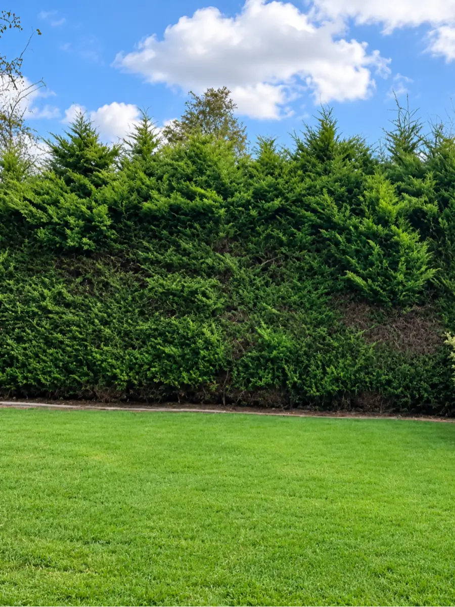 Hedge cutting and stump clearance — before the work