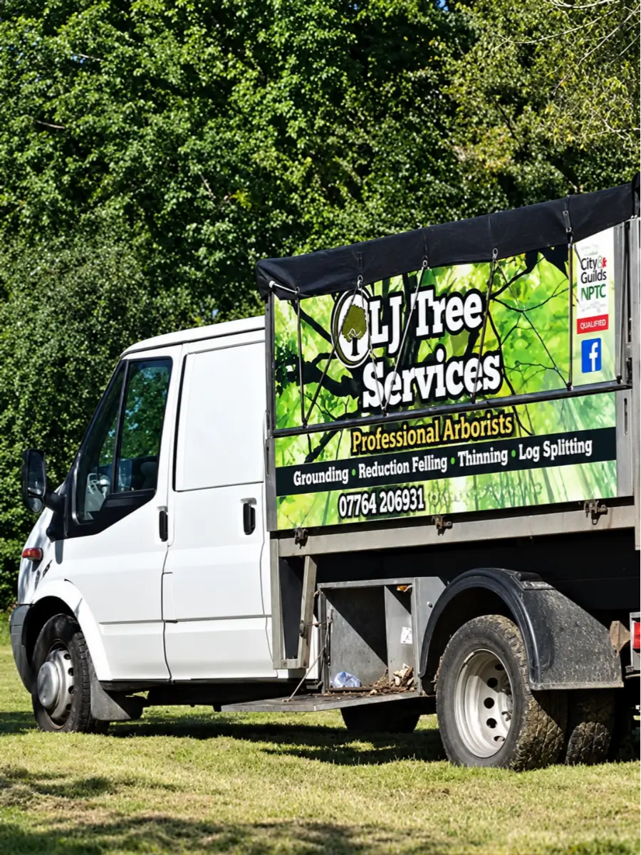 LJ Tree Services works vehicle