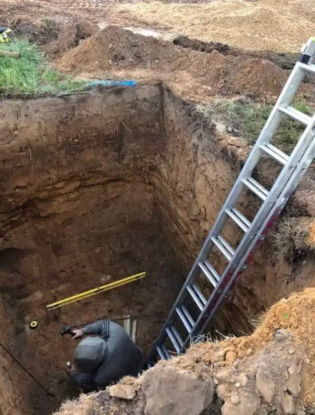 Groundworks preparation and excavation for a new paved driveway