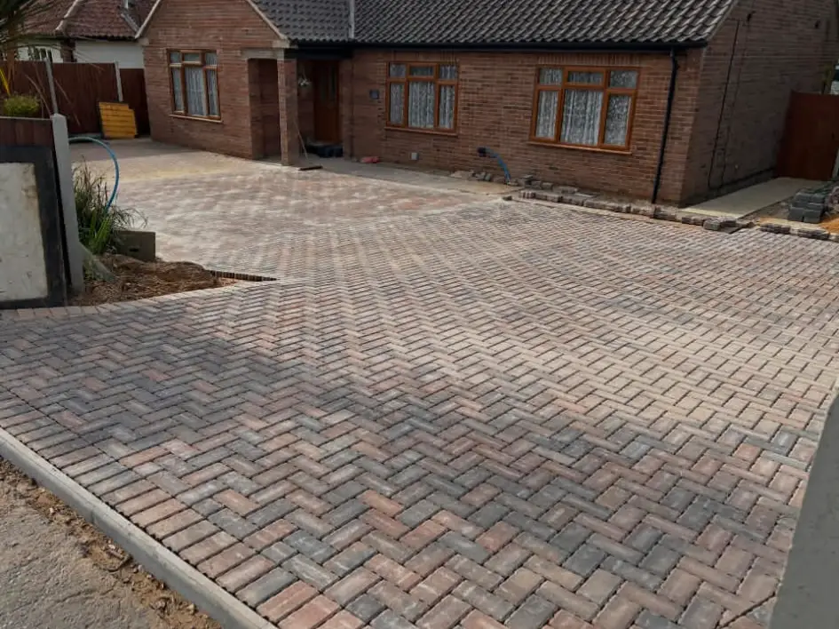 Widened driveway for easier turning.