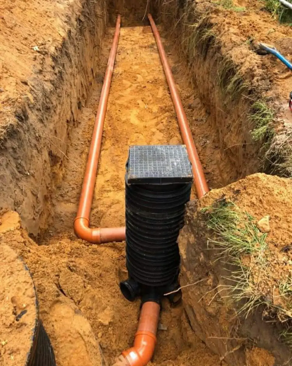 Site prepared for new driveway construction.