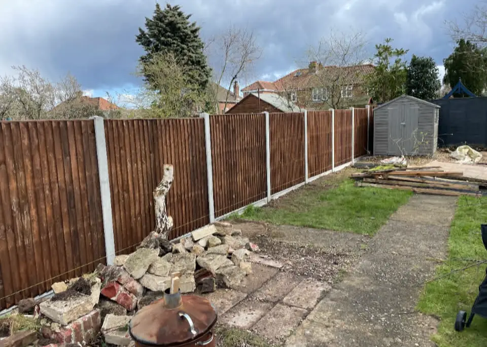 New boundary fence installed for privacy.