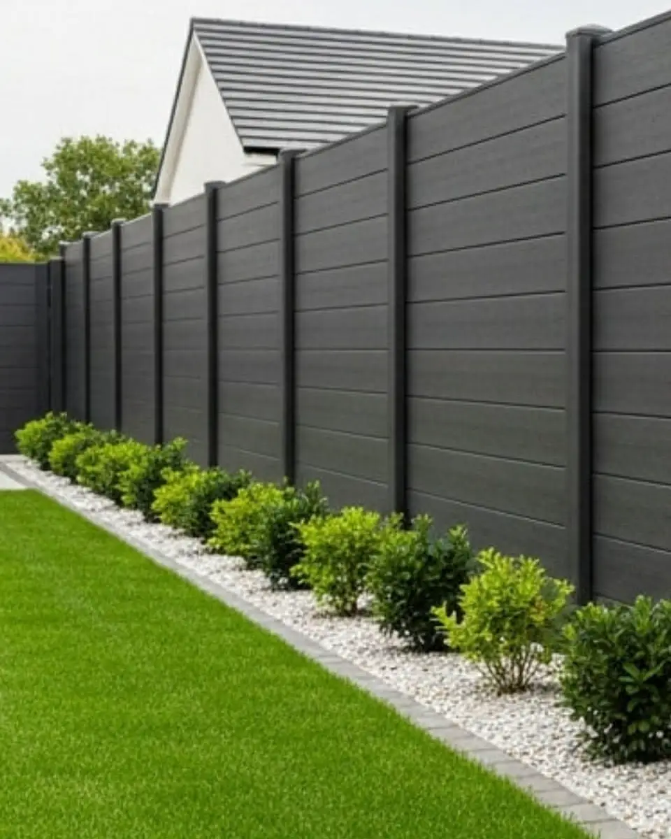 Close-board fence installed for solid privacy.