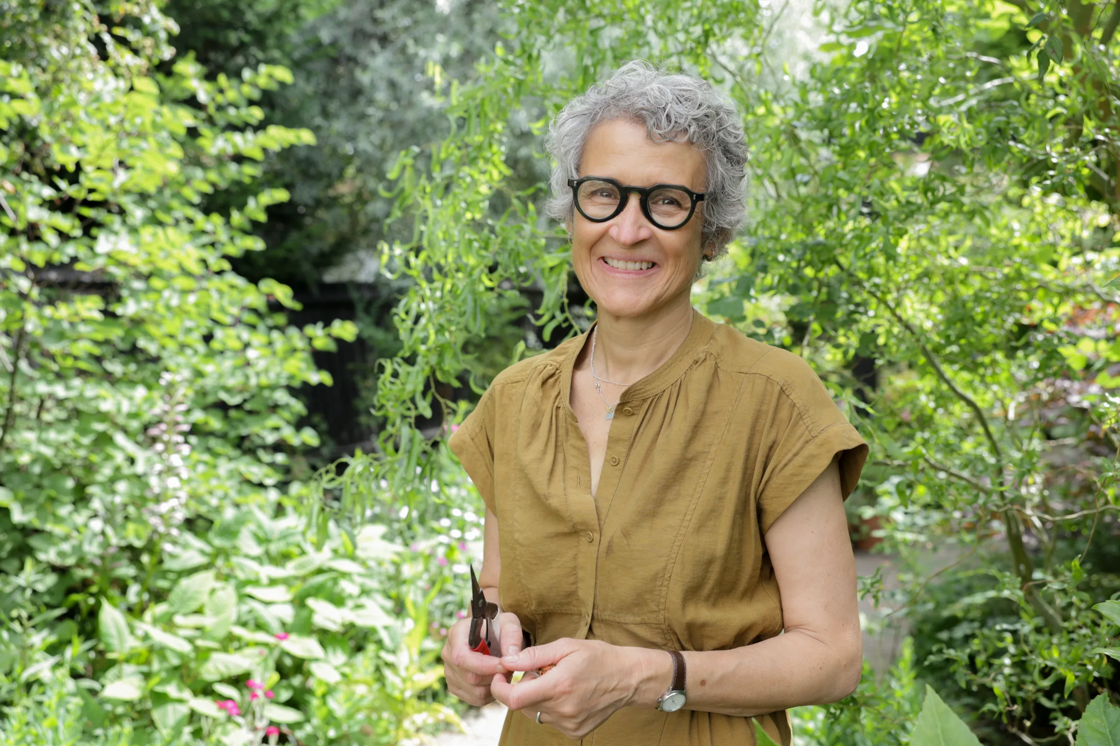 Portrait of Alice, garden designer and founder of Sinensis Gardens