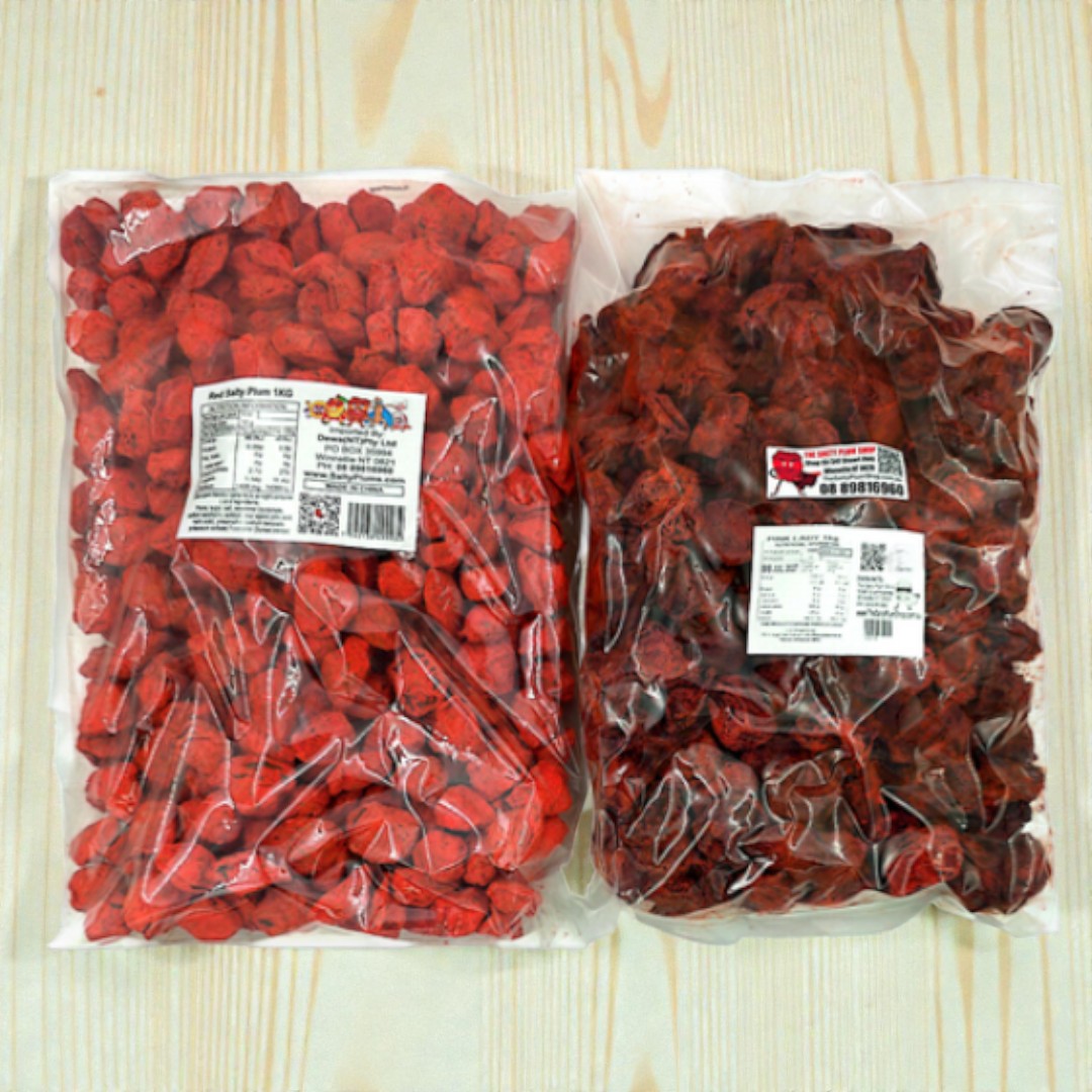 2 different types of our salty plums