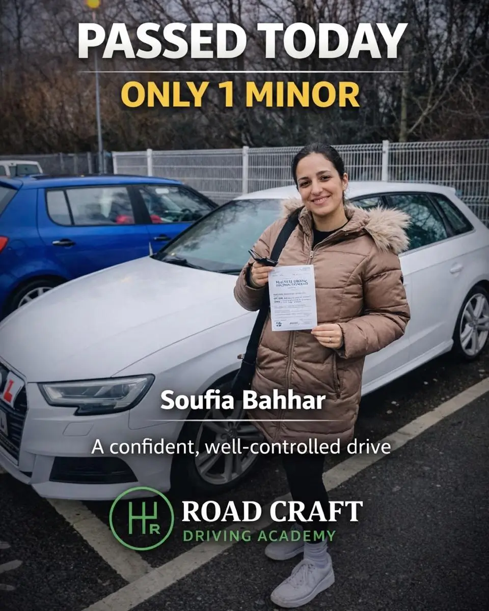 Soufia passes her driving test with Road Craft Driving Academy